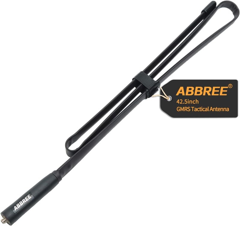 ABBREE GMRS Radio Antenna 42.5-inch (462-467MHz) SMA Female CS Tactical Antenna for Baofeng UV-5R AR-152 UV-82 BF-888S and GM-15 Pro GMRS GM-5RH TD-H3 Radio Antennas - Image 1